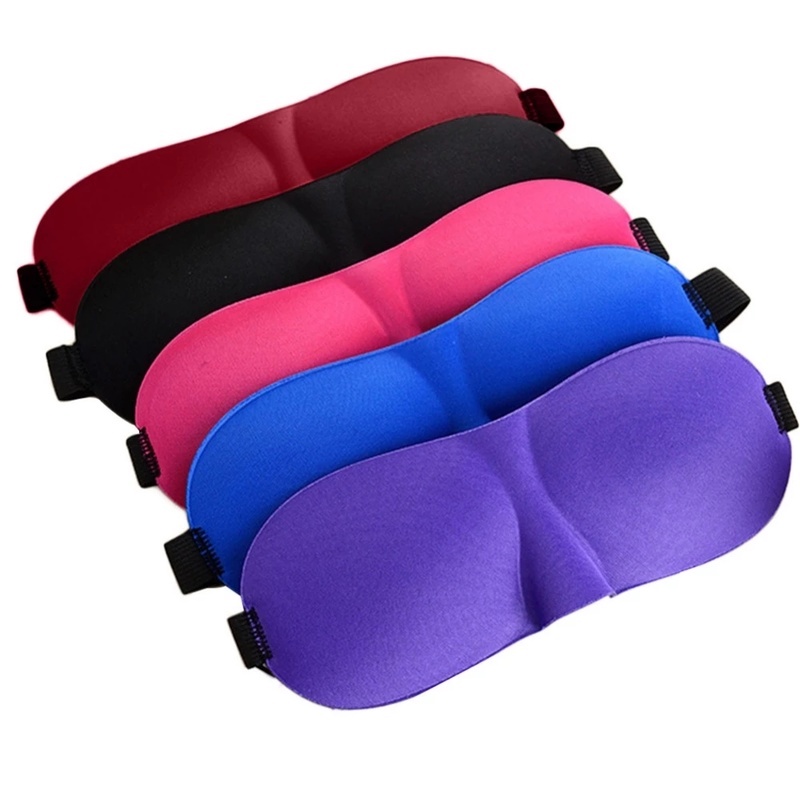1 Miếng bịt mắt ngủ bằng polyester 3D đàn hồi thoải mái nhiều màu bắt mắt