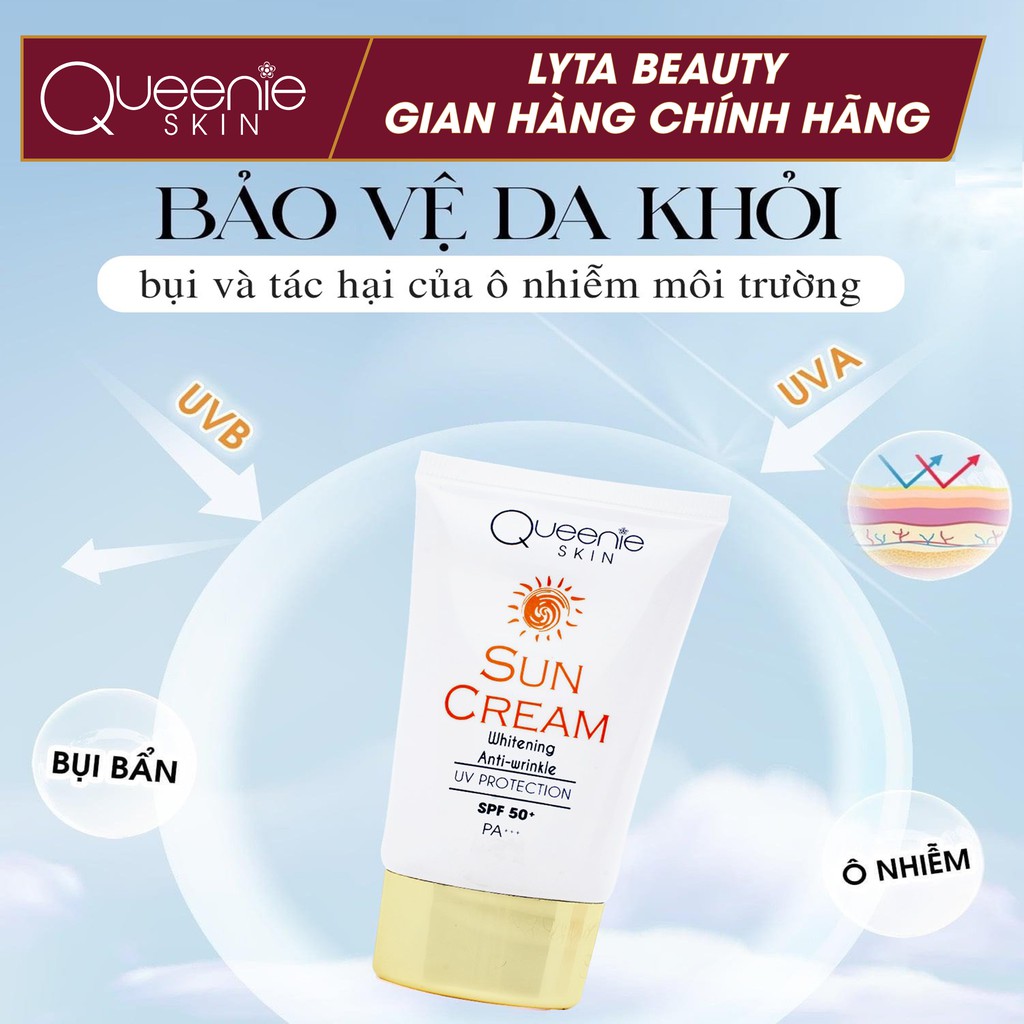 Kem chống nắng lý hóa Queenie Skin 50ml