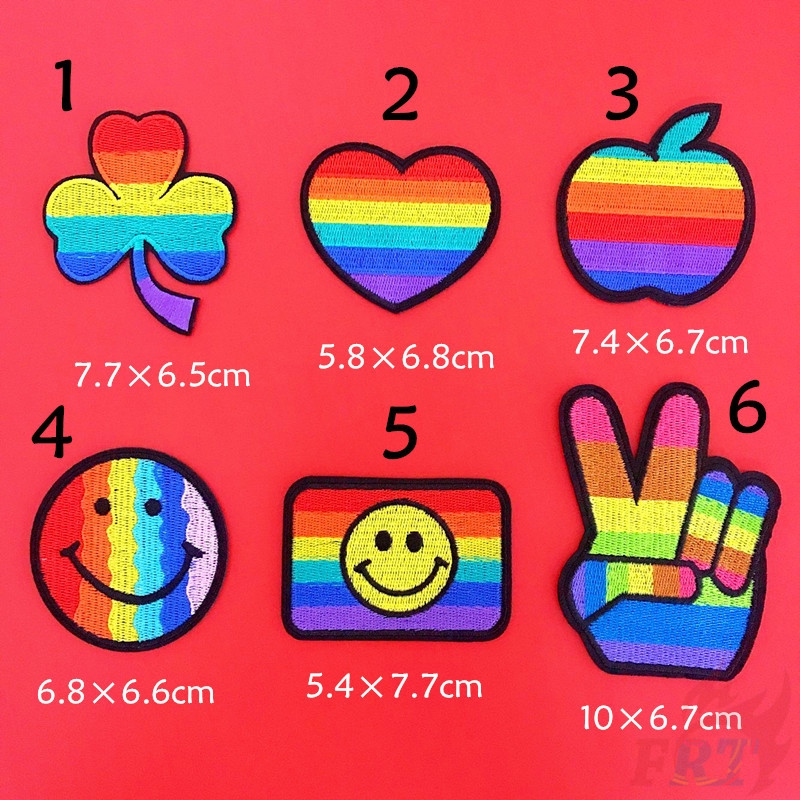 &gt; Ready Stock &lt; ☸ INS - Rainbow Patch ☸ 1Pc Diy Sew On Iron On Patch （Rainbow - Series 02）