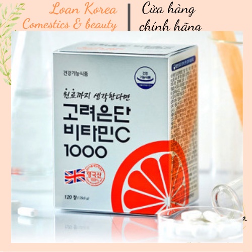 Viên uống vitamin C 1000mg Hàn Quốc Korea Eundan 120 viên, vitamin c bạc - date xa 2025