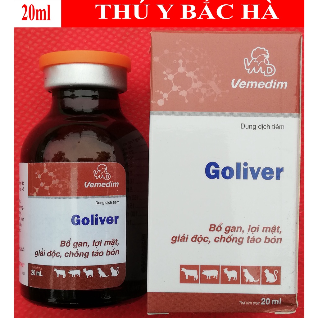 1 lọ Goliver 20 ml Sản phẩm cao cấp chuyên dùng trên heo, trâu, bò, dê, cừu, chó, mèo