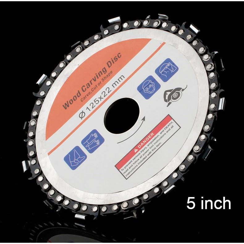 Đĩa Cưa Xích Lưỡi Cưa Xích Cắt Gỗ Phay Phá Gỗ Đa Năng Gắn Máy Mài 5 Inch 125MM