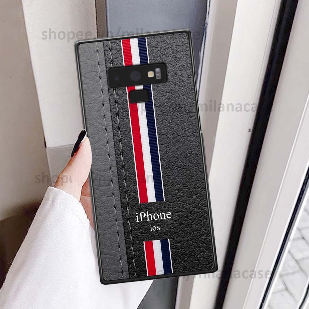 Ốp Samsung Note 9 in giả da phong cách thể thao, cá tính, thời trang