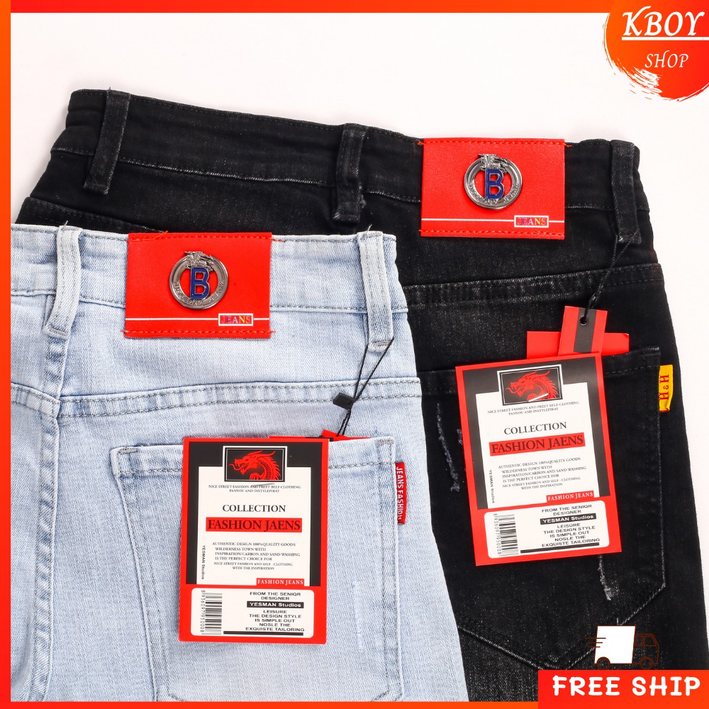Quần jeans nam [𝐅𝐑𝐄𝐄 𝐒𝐇𝐈𝐏] Quần jean ống ôm trơn vải mềm mịn cao cấp hợp dáng - QJ03