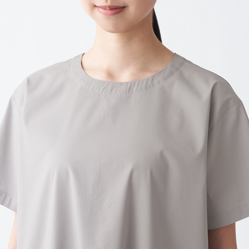 Muji Đầm Ngắn Tay Co Giãn