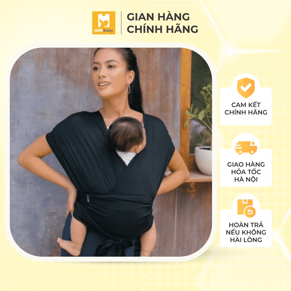 Địu Vải Em Bé Sling Dòng Flex Và Flex Plus chịu lực lên đến 20Kg Đủ Màu Cho Bé Từ 0 Đến 24 Tháng Tuổi - Herbaby