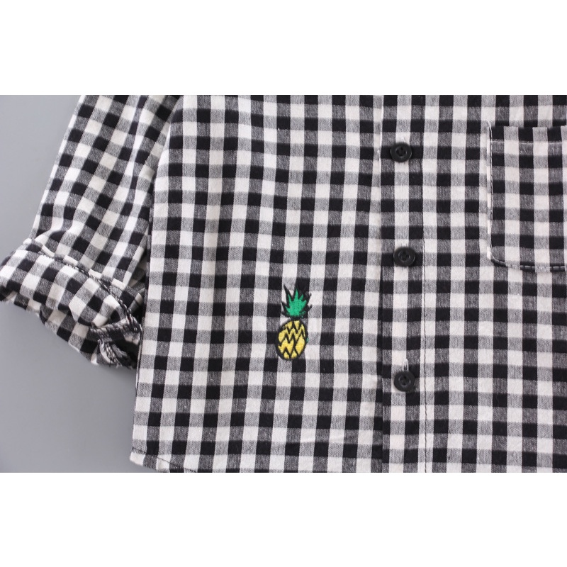 Áo sơ mi tay dài phong cách Hàn Quốc thời trang xuân thu cho bé trai