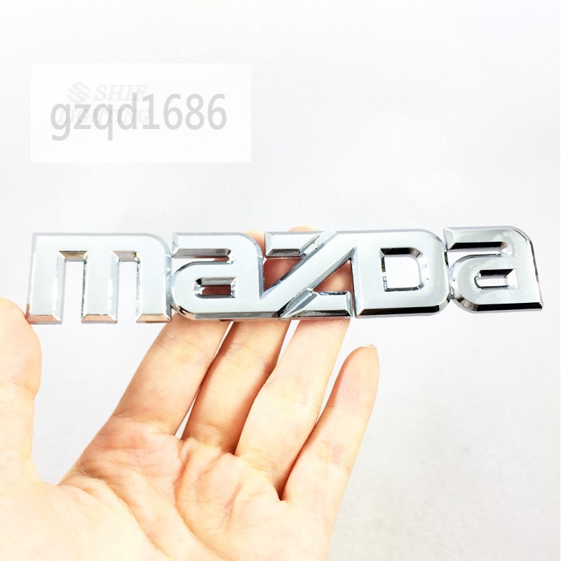 Nhãn dán hình logo chữ MAZDA bằng ABS màu crom dành cho cốp sau xe hơi MAZDA