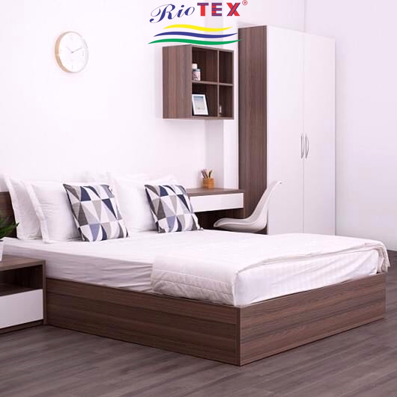 Tấm Trải Giường Khách Sạn Trắng trơn Riotex, vải CVC cao cấp.