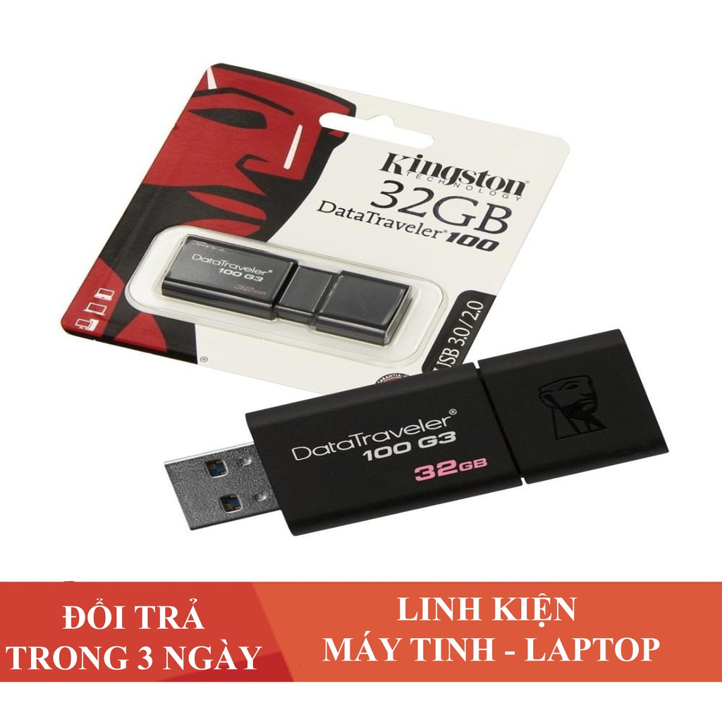 💥 USB Kingston DT100G3 USB 3.0 32 GB / 16GB -Bảo hành 2 năm (SPC/FPT) Chính Hãng ( FREE SHIP ĐƠN TỪ 50K ) | WebRaoVat - webraovat.net.vn