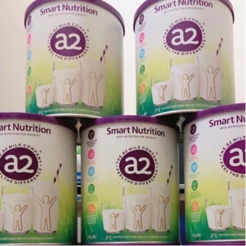 Sữa bột A2 Smart Nutrition lon 750gr tăng chiều cao cho bé tư 4-12 tuổi