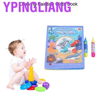 Ypingliang Sunflower Baby Kids Water Drawing Painting Cloth Book with Pen Learning Playing Toys Presents Reusable