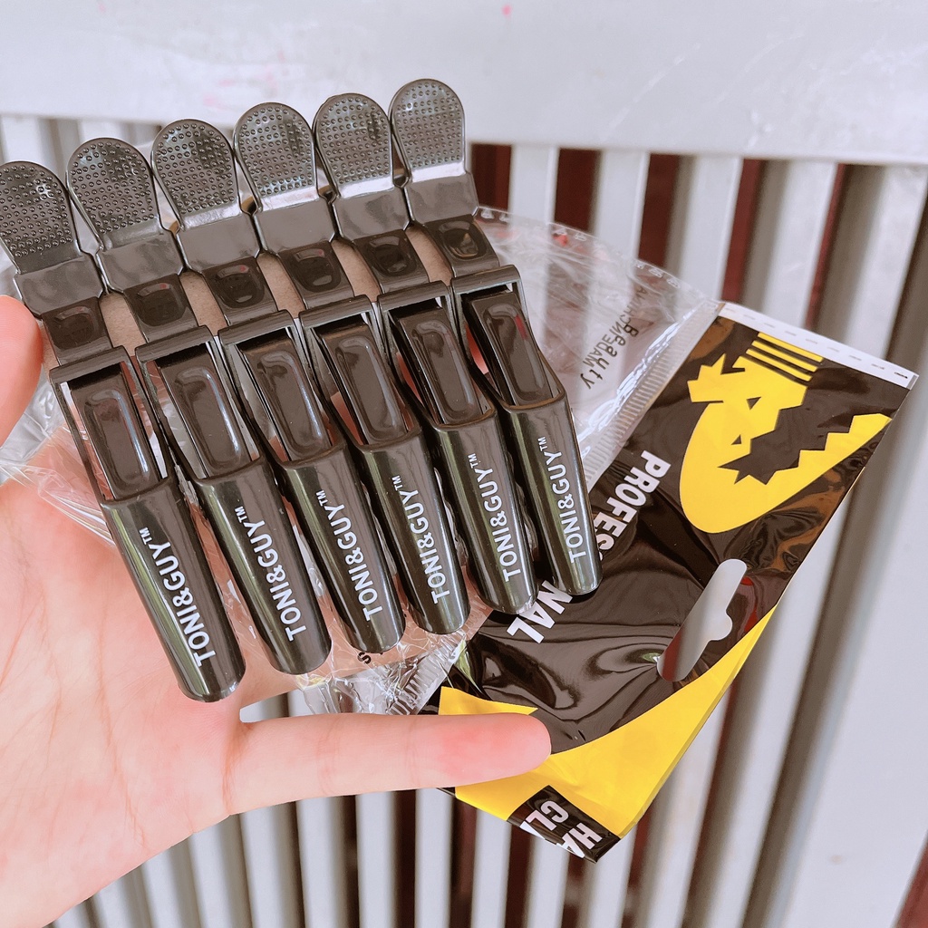 Kẹp Mỏ Vịt Nhựa Sét 6 Cái Chia Xước Tóc Chính Hãng Tony