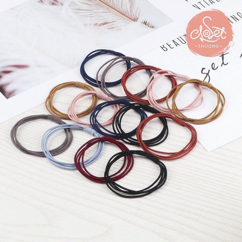 Dây buộc tóc, chun buộc tóc 4 sợi, giá sỉ cực rẻ DC03-4S, mua càng nhiều càng rẻ