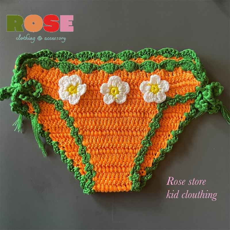 Bikini cam cho bé, đồ bơi đi biển lấy cảm hứng từ trái cam đáng yêu cho bé