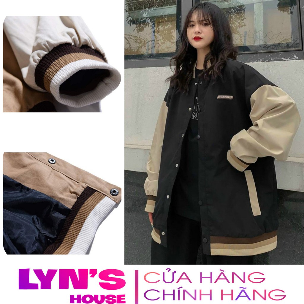 [Mã NHAC1111 Giảm 10k Đơn 0k] ÁO KHOÁC DÙ BOMBER FROM RỘNG WASNOTP Unisex ulzzang 2 Màu Cực Hot - LynHouse