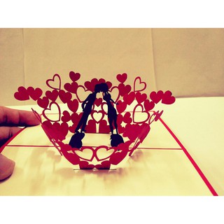 THIỆP 3D TÌNH YÊU - POPUPCARD KT96