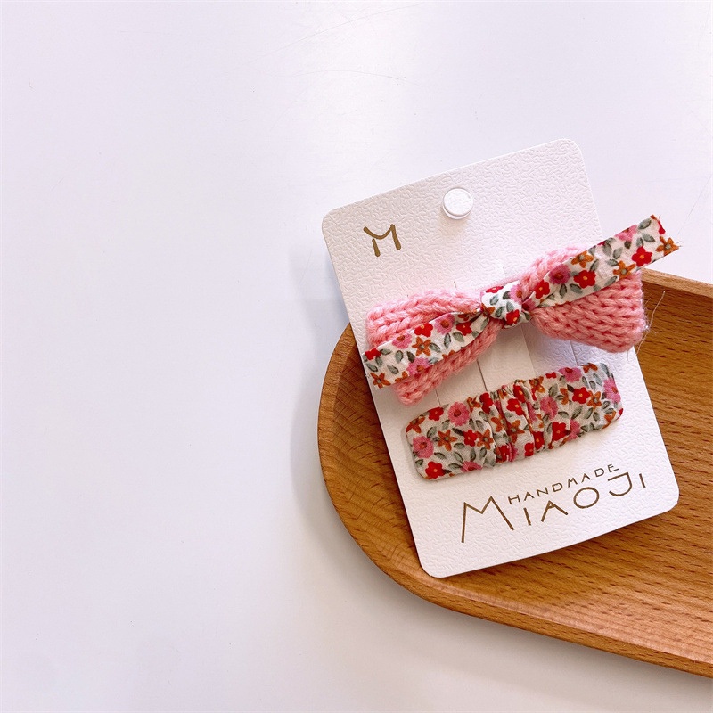 Set 2 Kẹp Tóc Nơ Dễ Thương Cho Bé Gái