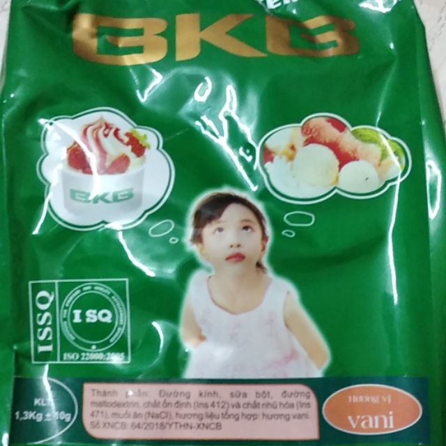 Bột Làm Kem Tươi Vị VANI 🍦KEM ỐC QUẾ🍦 1,3kg, làm kem gia đình, sản xuất , hệ thống kem