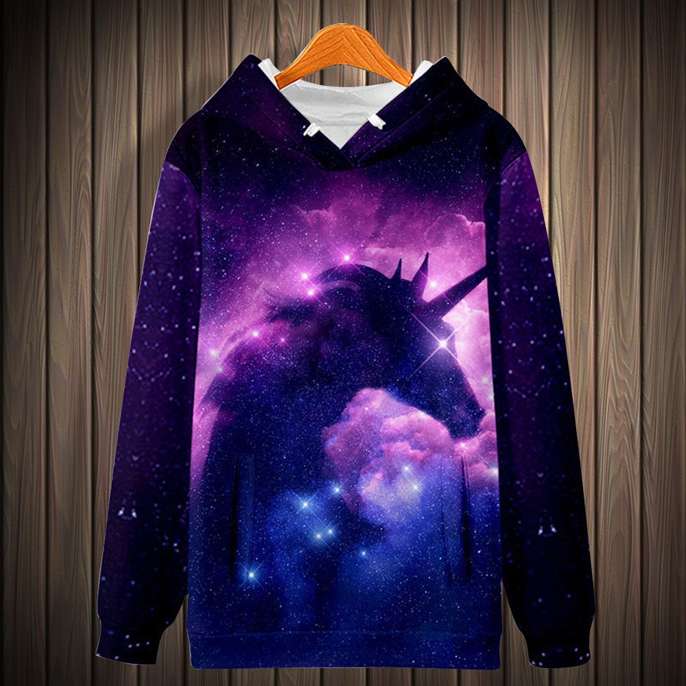 Áo Hoodies Nỉ Nam Nữ Phối Hoạ Tiết Không Gian Vũ Trụ New Trend 2023 ZENKODLMEN AO TOP NAM 90000144C