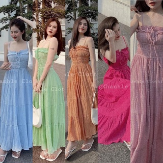 ĐẦM MAXI XỐP HAI DÂY