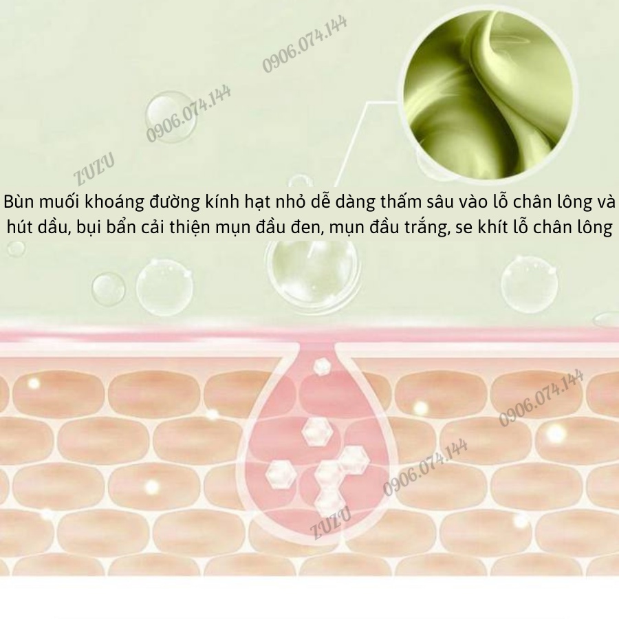 Mặt Nạ Đất Sét Trà Xanh Làm Sạch Sâu Giảm Mụn Đầu Đen làm sạch lỗ chân lông sáng da LALA