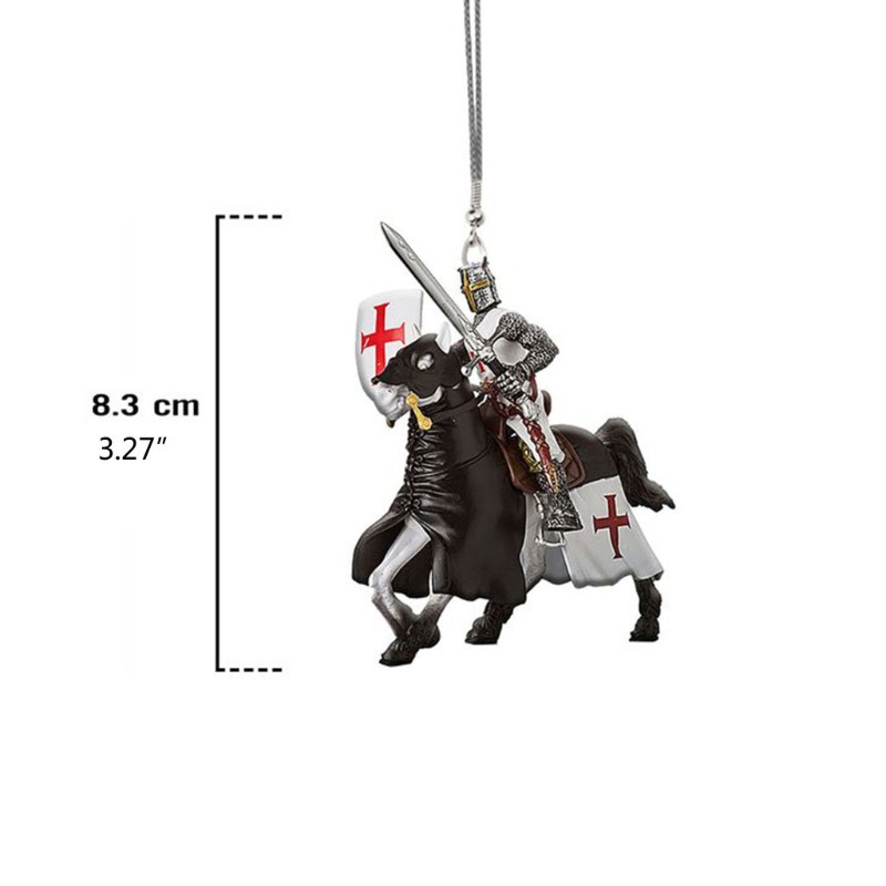 SUN Knight Templar Riding Horse Car Hanging Ornament Pendants Suitable for Automotive Mirror Door Window Decor