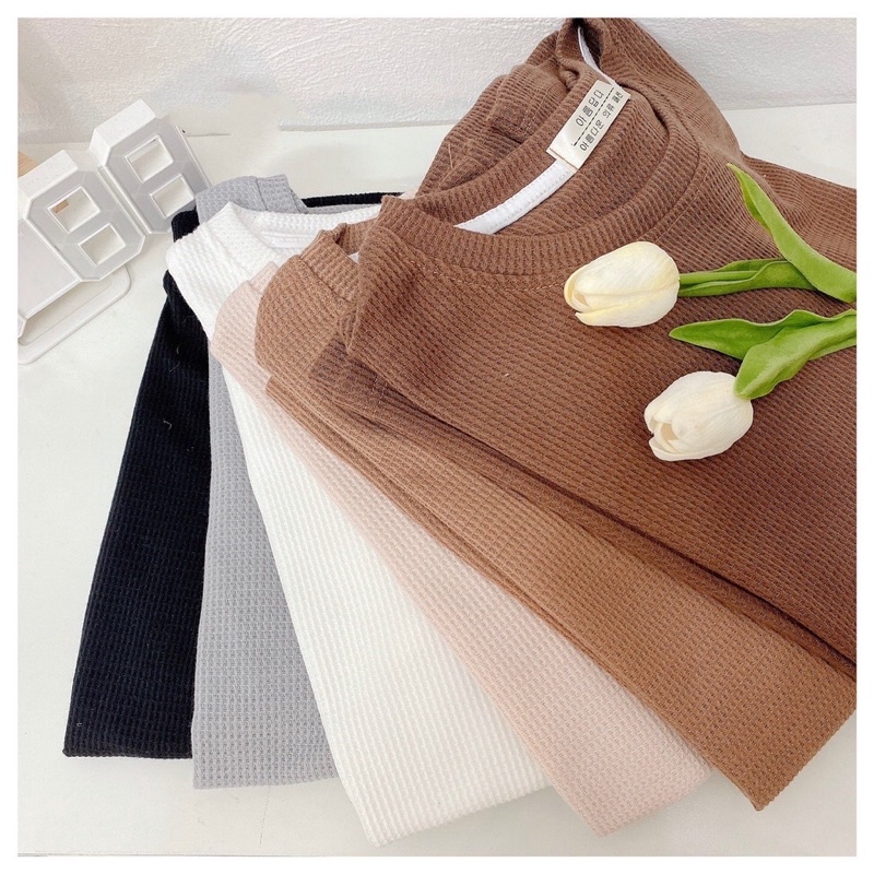 Áo phông trơn áo thun basic chất cotton tổ ong (có sẵn)