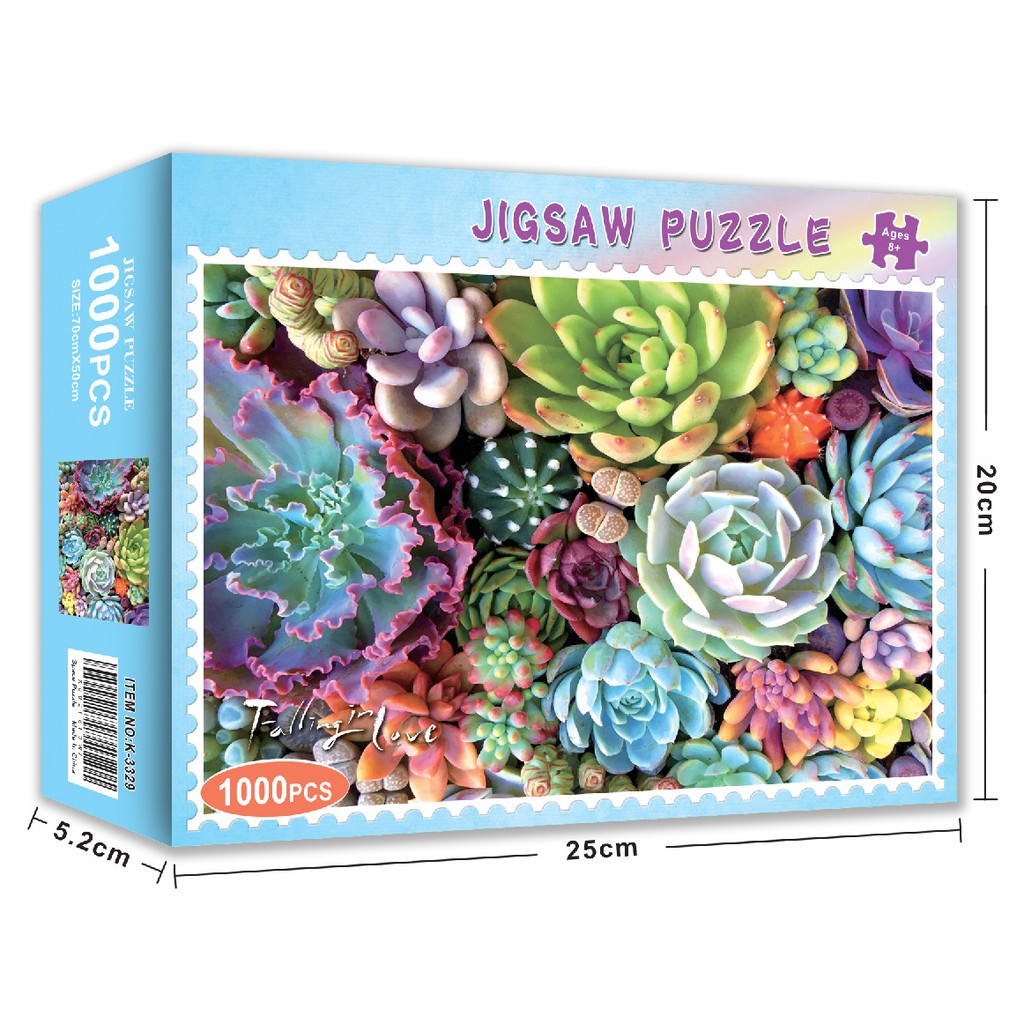 Bộ Tranh Ghép Xếp Hình 1000 Pcs Jigsaw Puzzle (Tranh ghép 70*50cm) Sắc Màu Bản Thú Vị Cao Cấp-H34