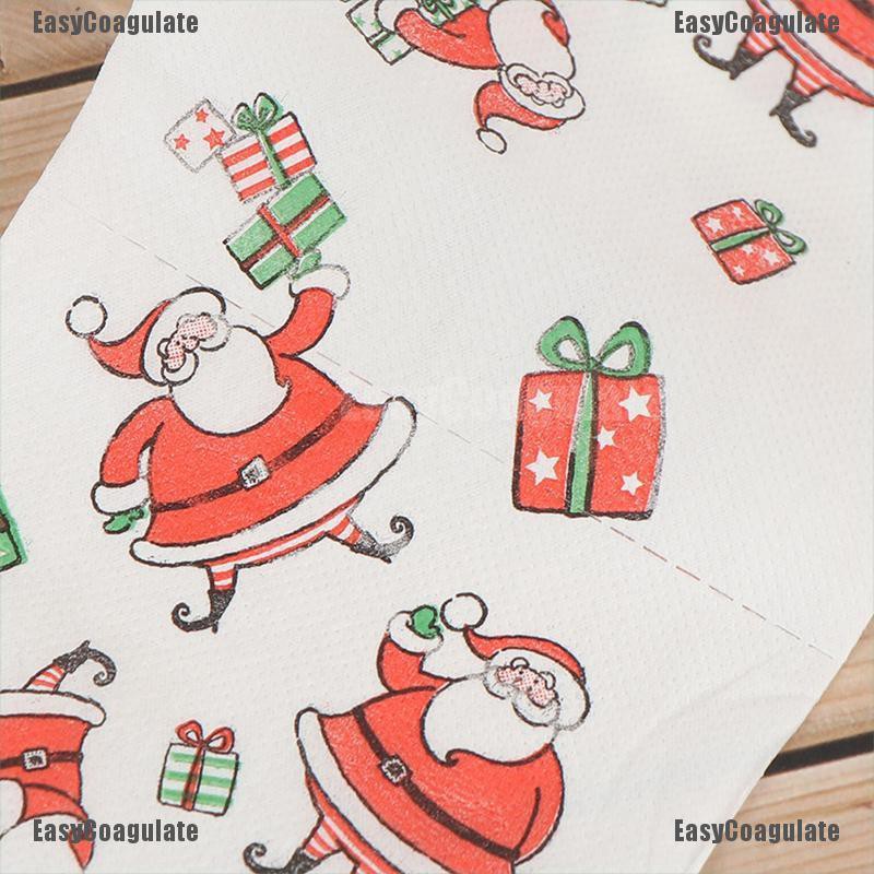 EasyCoagulate Paper Roll Tissue Christmas Decorations Xmas Santa Room Toilet Paper Decor