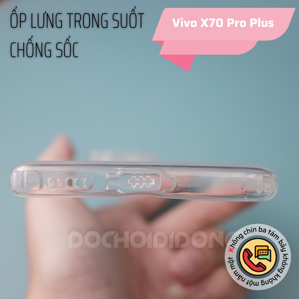 Ốp Lưng Dẻo Trong Suốt Cho Vivo X70 Pro Plus Chống Sốc Bảo Vệ Camera