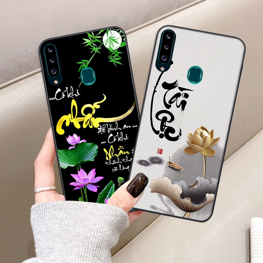 Ốp lưng Samsung Galaxy A20S in hình chữ tài chữ lộc, Cha Mẹ, bình an SIÊU ĐẸP