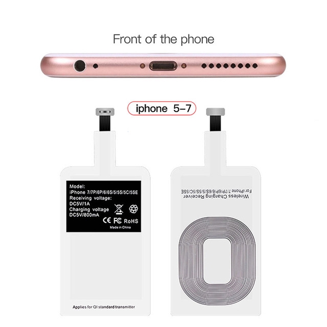 Bộ Sạc Nhanh ko dây Qi Cho IP7 6 Plus Micro Usb Type C