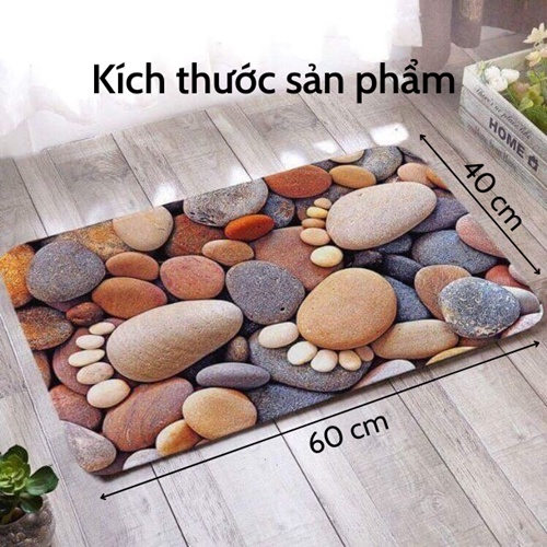 Thảm chùi chân SALE Thảm lau chân 3D họa tiết siêu thấm đế cao su chống trơn trượt cao cấp giá rẻ (giao ngẫu nhiên)