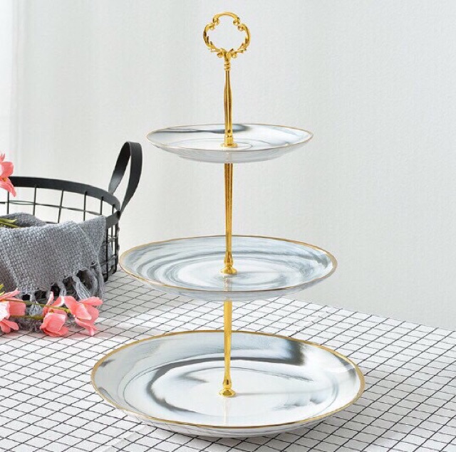Kệ sứ vân đá 2 tầng, 3 tầng - Gốm sứ cao cấp