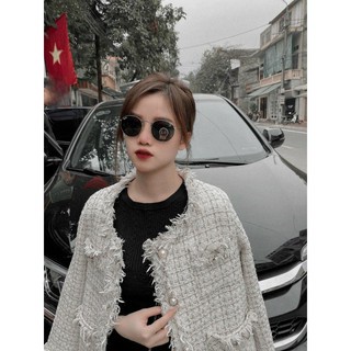 Kính râm nam nữ tròn VIVIEYEWEAR  chống tia UV400 phụ kiện thời trang V3447