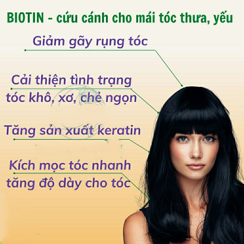 Viên uống Biotin giảm rụng tóc, kích mọc tóc Puritan's Pride 10000 mcg