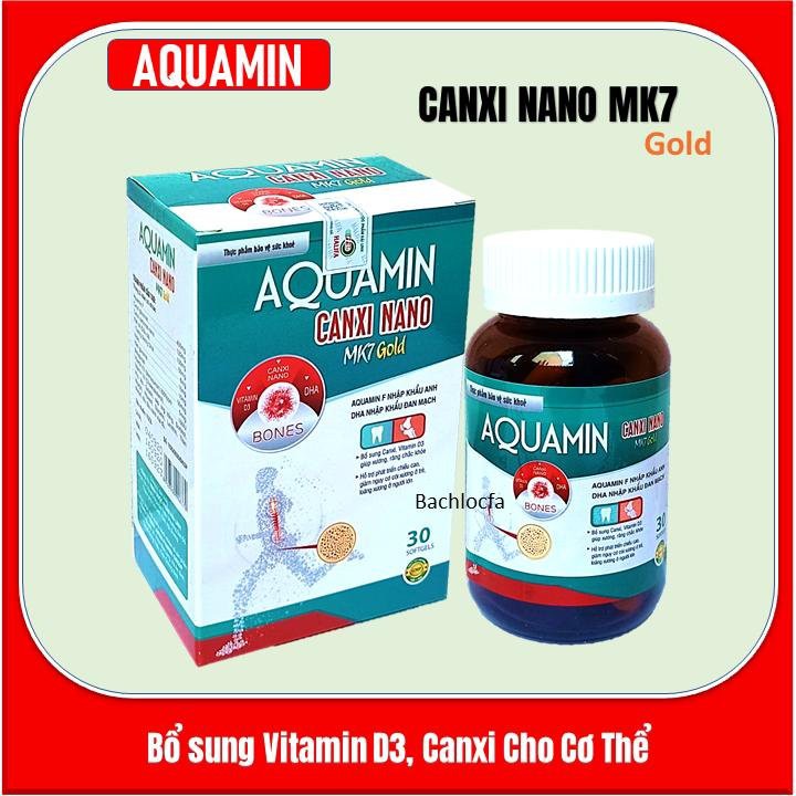 Viên Uống Bổ Sung Canxi ,vitamin D3 Aquamin Canxi Nano MK7 Gold-30 viên