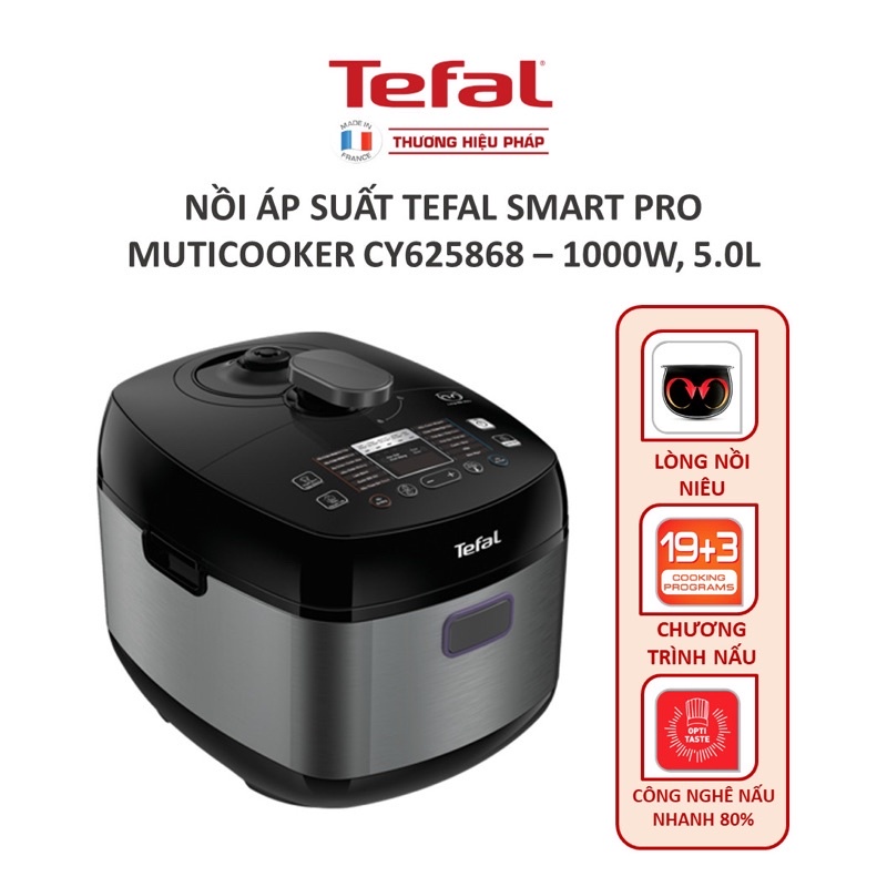 Nồi áp suất điện tử Tefal Smart Pro Multicooker CY625868