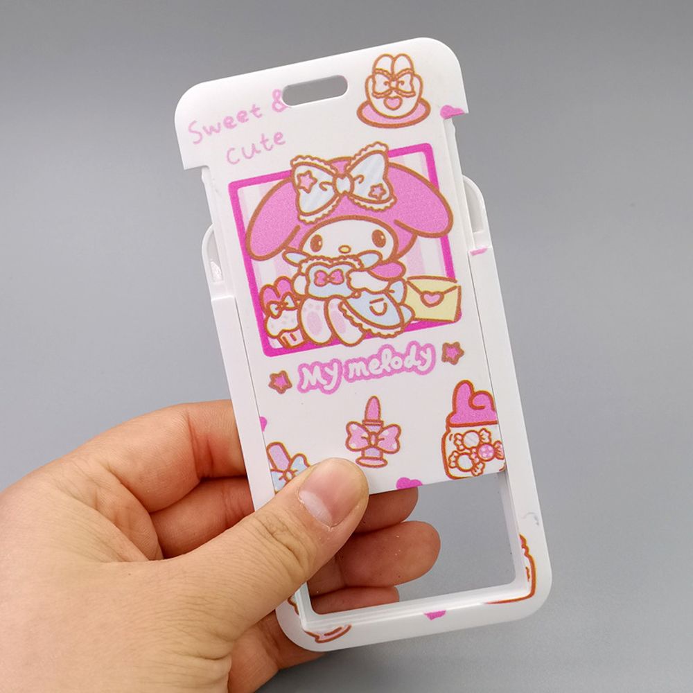 Bao đựng thẻ học sinh có dây đeo họa tiết hoạt hình Kuromi dễ thương