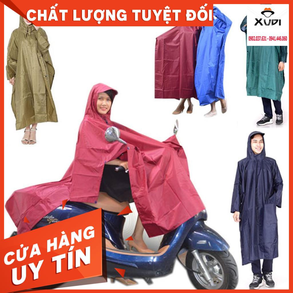 Áo Mưa Vải Dù Xẻ Tà Cánh Dơi Dài 1m4 Chống Thấm Cao Cấp