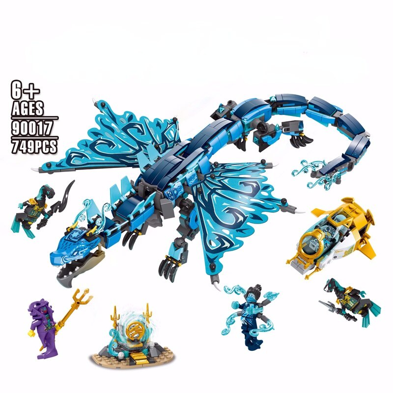 Đồ chơi Lắp ráp Mô hình 90017 MOC Water Dragon FIT 71754 749pcs