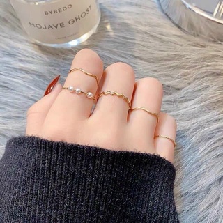 Set 5 nhẫn phong cách Hàn Quốc giản dị