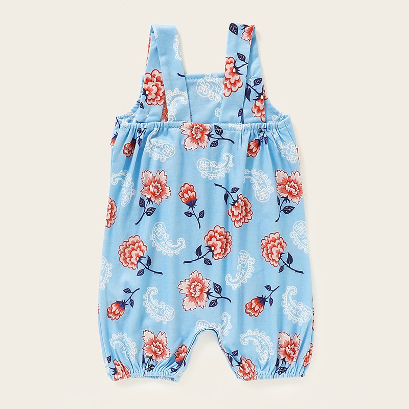 Áo liền quần Mikrdoo in họa tiết hoa thời trang dành cho bé gái