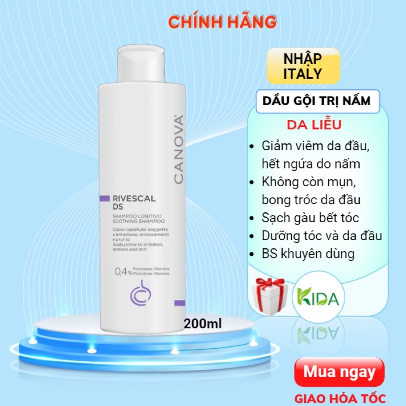 Dầu gội Nấm da đầu giảm Gàu Nấm Mụn Đỏ bong tróc CANOVA làm sạch dịu nhẹ da đầu nhạy cảm kích ứng