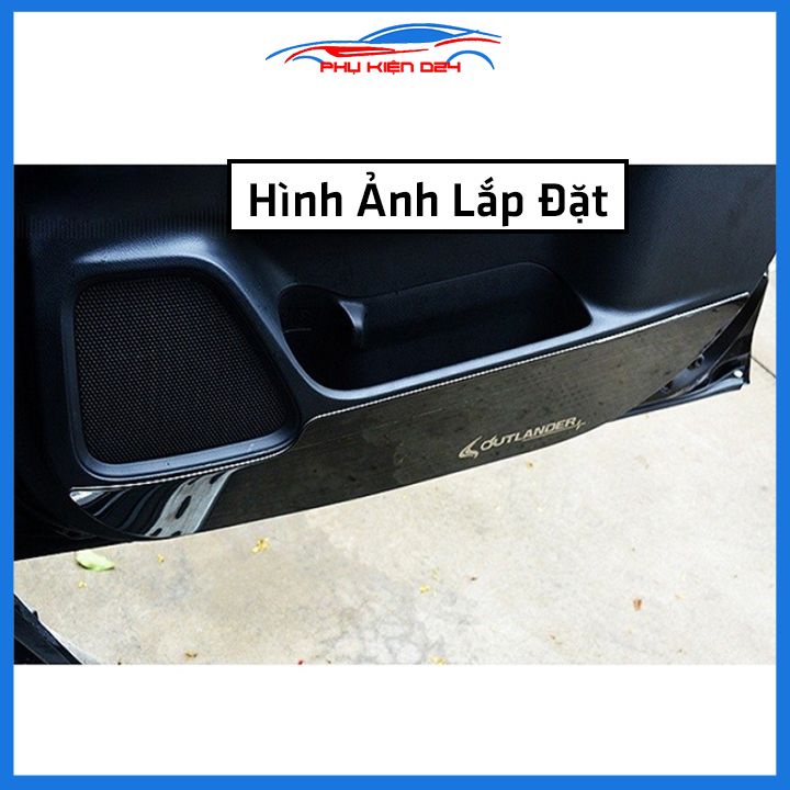 Bộ ốp tapli Outlander 2017-2018-2019-2020-2021-2022 vân Titan chống xước va đập khi mở cửa và làm đẹp xe