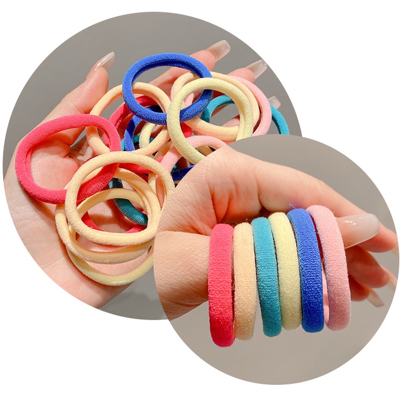 Bộ 24 Dây Cột Tóc Cao Su Co Giãn Thời Trang Hàn Quốc