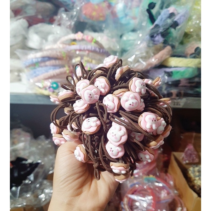 1 dây chun buộc tóc gấu màu ngẫu nhiên dễ thương