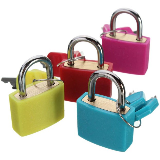 Ổ khóa mini khóa vali túi xách cửa tủ 23mm Padlock Color Màu ngẫu nhiên