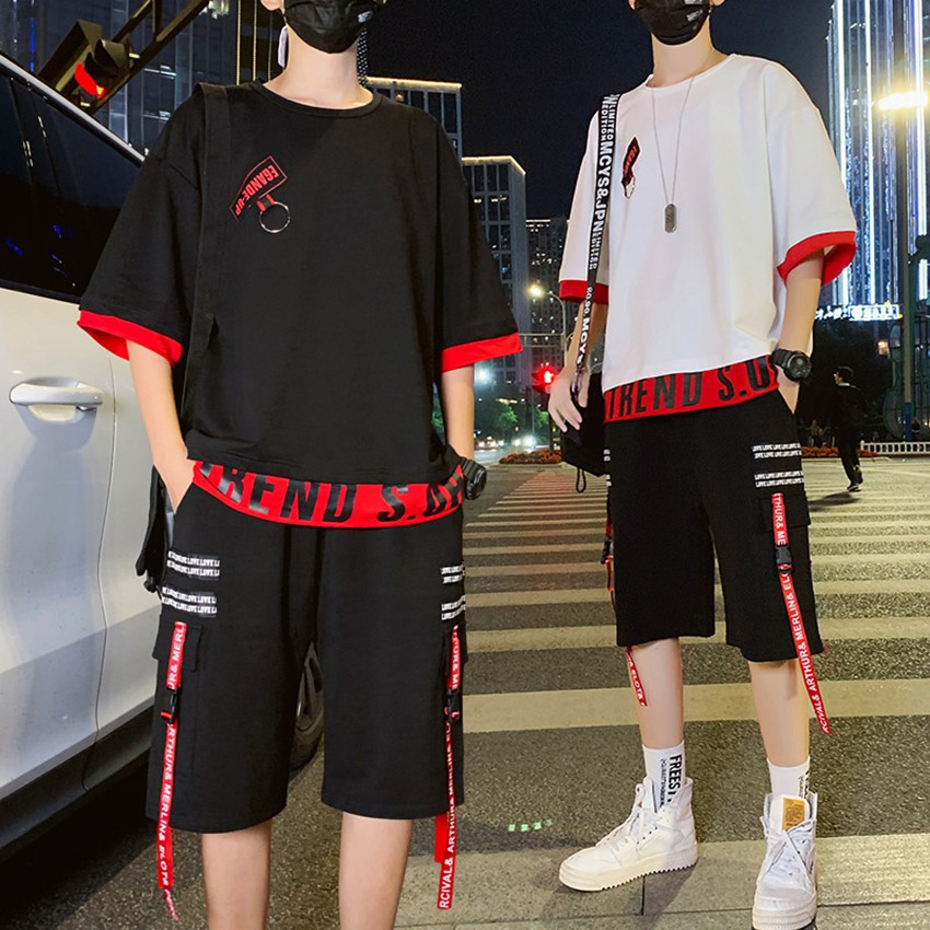 Bộ Quần Áo Thun Nam Thể Thao Mùa Hè EGAND E - UP Quần Phối Dây Chữ Cá Tính Thời Trang SEPTEMBERGIRL1989 SET NAM 9000038C | BigBuy360 - bigbuy360.vn